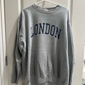 Brandy Melville Gray Sweatshirt London Print